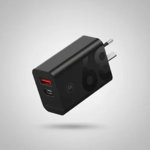 CARGADOR TIPO MOTOROLA 68W SIN CABLE CON ENTRADA USB + USB-C