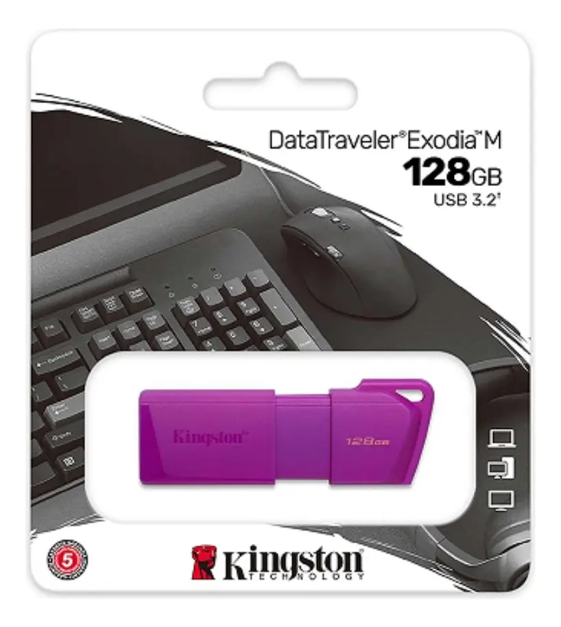 KINGSTON PENDRIVE 128GB EXODIA M PÚRPURA NEON USB 3.2 KC-U2L128-7LP KINGSTON PENDRIVE 128GB EXODIA M PÚRPURA NEON USB 3.2 KC-U2L128-7LP