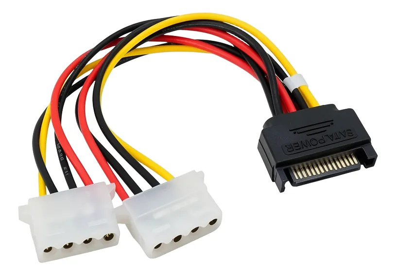 CABLE ADAPTADOR MOLEX 4 PINES X 2 A SATA CABLE ADAPTADOR MOLEX 4 PINES X 2 A SATA