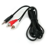 CABLE DE AUDIO MINIPLUG 3.5MM A 2 RCA 3 MTS