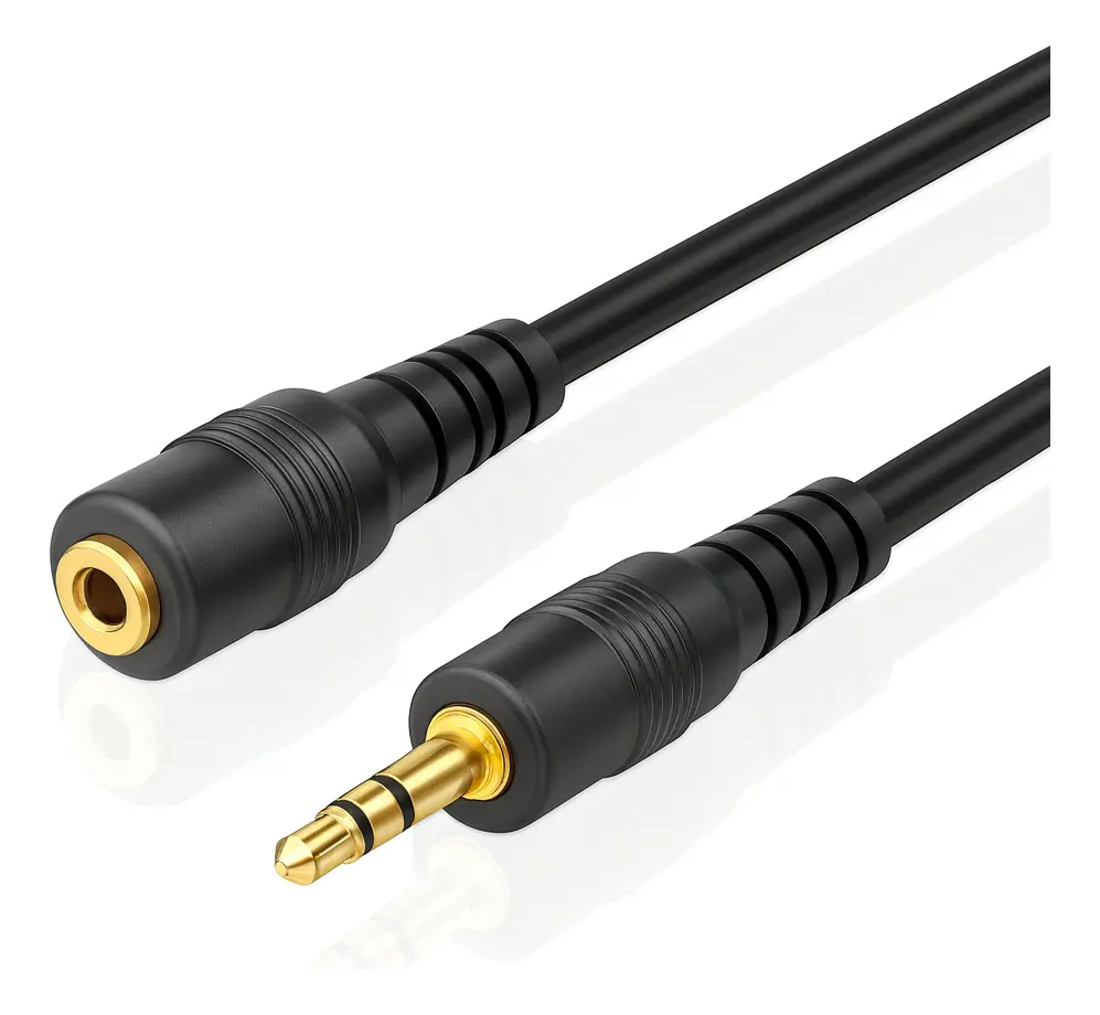 CABLE EXTENSIÓN DE AUDIO JACK 3.5MM 2 MTS MACHO A HEMBRA CABLE EXTENSIÓN DE AUDIO JACK 3.5MM 2 MTS MACHO A HEMBRA