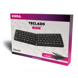 TECLADO PLEGABLE SOUL KBT-02 NEGRO BLUETOOTH ESPAÑOL AUTONOMIA 20 HS