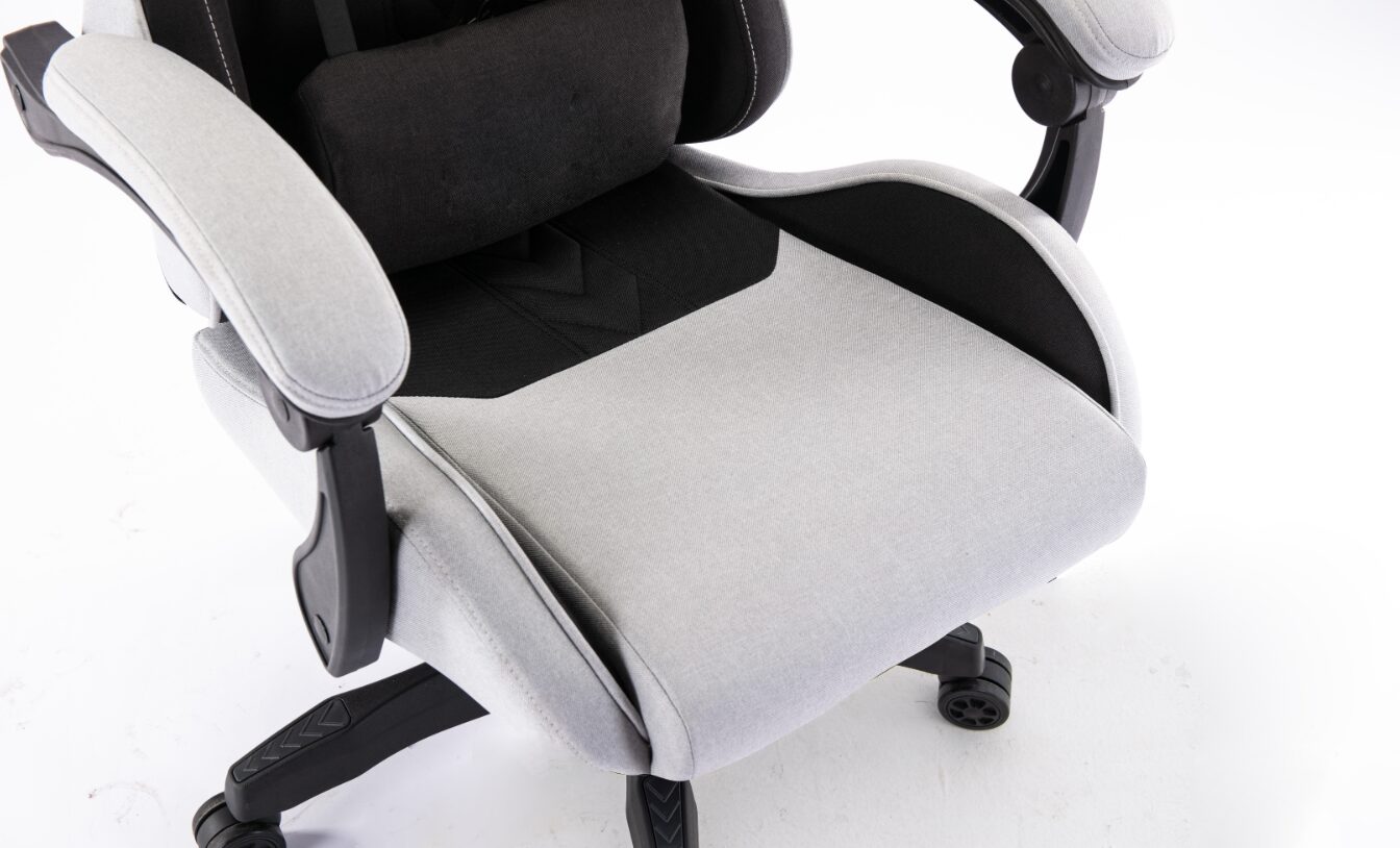 SILLA GAMER MERX FT-300 GRIS CON NEGRO - Imagen 2