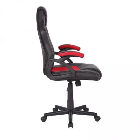 SILLA GAMER NETMAK PHONTUM ERGONÓMICA - CUERO SINTÉTICO SUAVE ROJA - Imagen 3